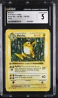 CGC 5 Raichu 14/102 Base Set 1st Edition Shadowless Holo Pokemon Card
