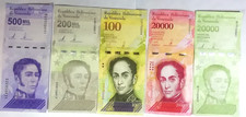Banknoten Venezuela, 21 Scheine, verschiedene Jahrg&auml;nge, UNC.