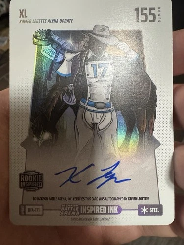 Bo Jackson Battle Arena Update Inspired Ink Steel Auto XL Xavier Legette BFA-171