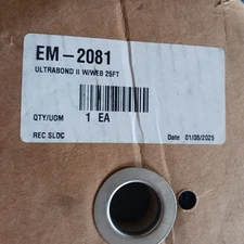 EM-2081 Ultrabond Ground Braid with Eyelets  II Webbed Insulator 25 Ft