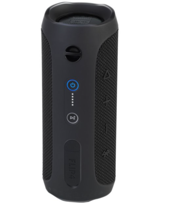 JBL Flip 4 Bluetooth Portable Speaker - Black (JBLFLIP4BLK) for