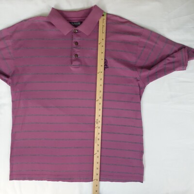 Pinehurst Polo Shirt Mens M Magenta Purple Golf Putter Boy Logo