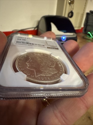 Morgan Silver Dollar NGC AU50 Antique Vintage Collector Coin Bullion GIFT 1921 - Picture 9 of 24