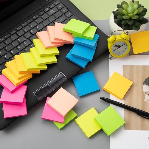 Post It Sticky Notes Reminders Self Adhesive Various Size Colours Paper Memo Pad - Picture 30 of 99
