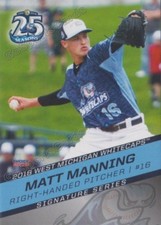 2018 West Michigan Whitecaps Matt Manning RC Rookie Detroit Tigers Minor