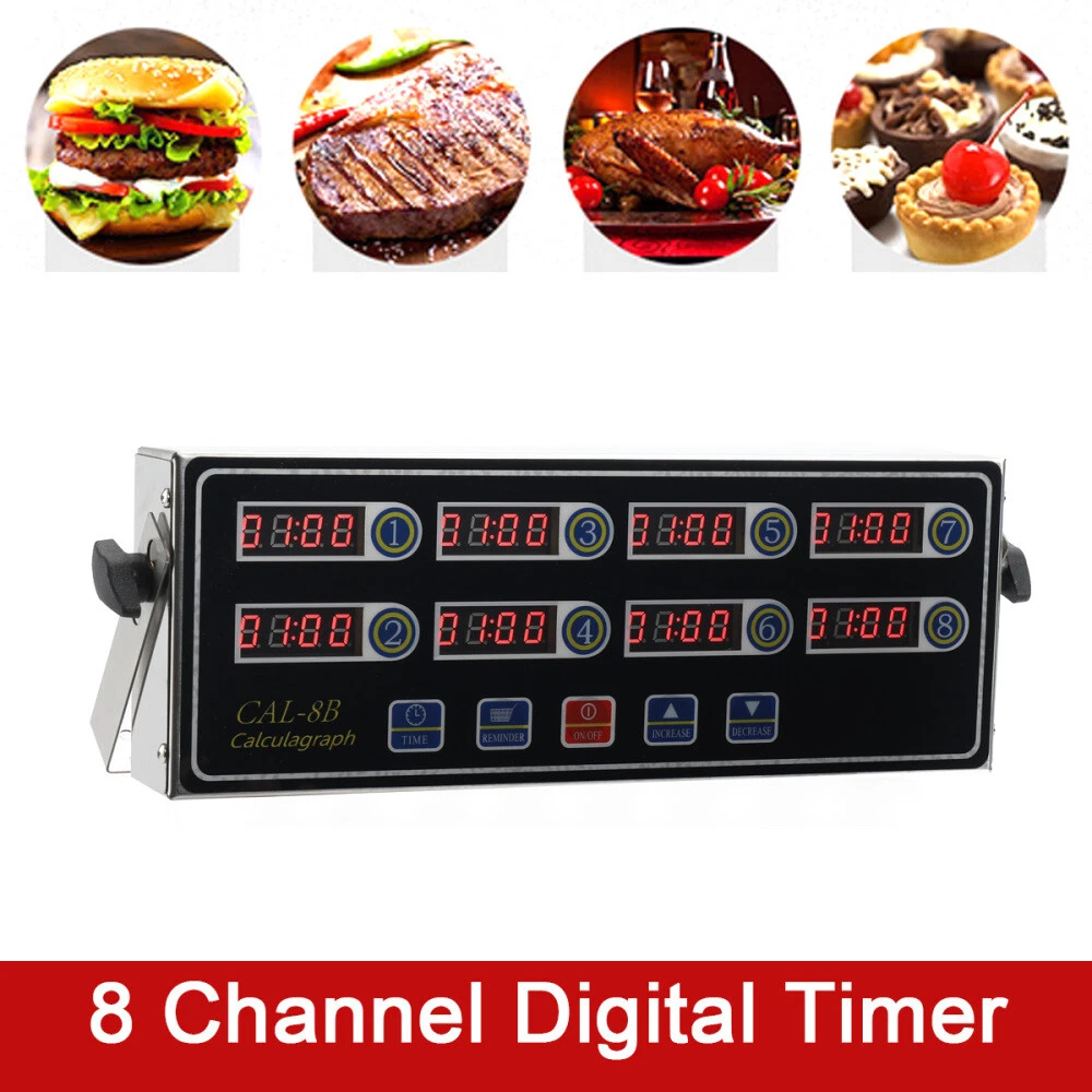 Digital Commercial Countdown CAL-8B 8 Channel Timer Kitchen Calculagraph Loud US
Opens in a new wind