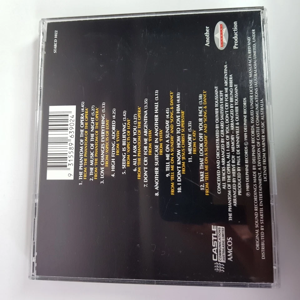 Richard Clayderman Webber Phantom Of the Opera Memory Seeing IS B Classical CD - Image 2 of 3