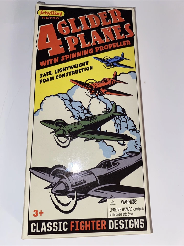 Schylling Retro 4 Glider Planes Foam Pack NEW - Image 3 of 4