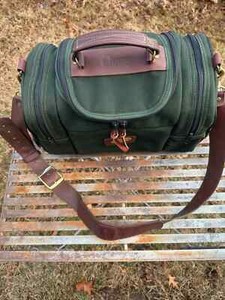 Vintage Orvis camera bag green canvas with leather trim never used