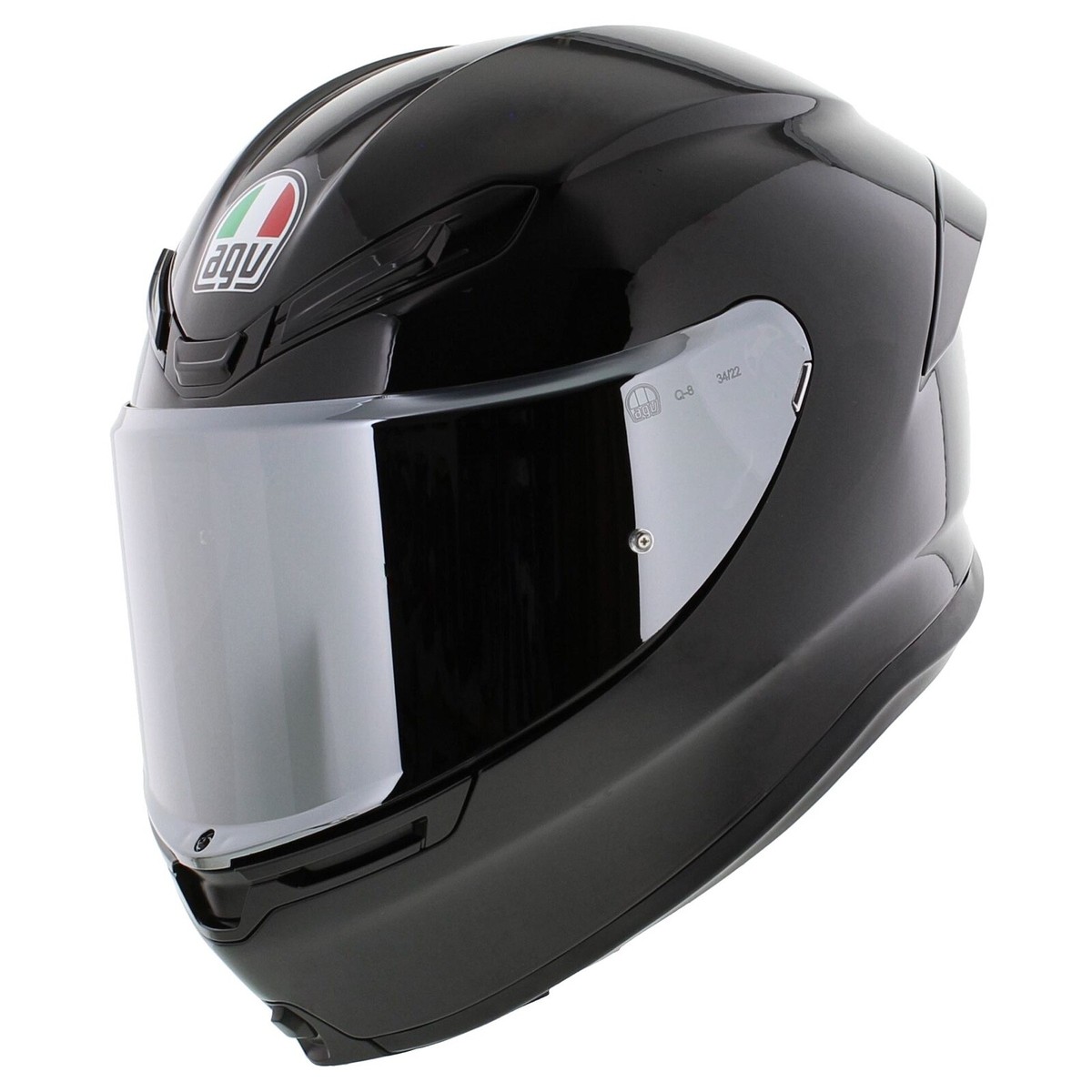 AGV K6 マットブラック MLサイズ Agv K6 S Gloss Black, Full Face Motorcycle Helmet, New E2206! Fast