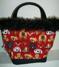 DOG-GONE GOOD AUNT DOG PATTERN HANDBAG PURSE MOLLY SAID DALMATIAN BEAGLE POODLE