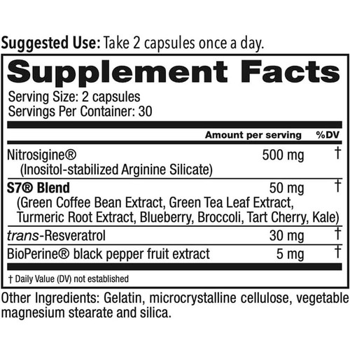 :Blood Flow-7 Nitric Oxide Pre Workout Muscle with Nitrosigine 60 Capsule - Picture 9 of 9