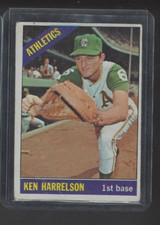 1966 TOPPS #55 KEN HARRELSON  VG/EX  Light paper/glue residue on back edges