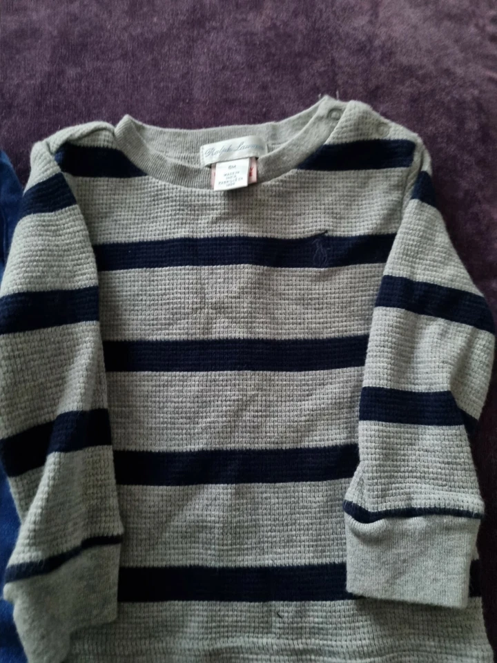   MAGLIONE POLO RALPH LAUREN RAGAZZO BAMBINO ETÀ 6 MESI E NEXT JEANS NUOVO - Immagine 3 di 4
