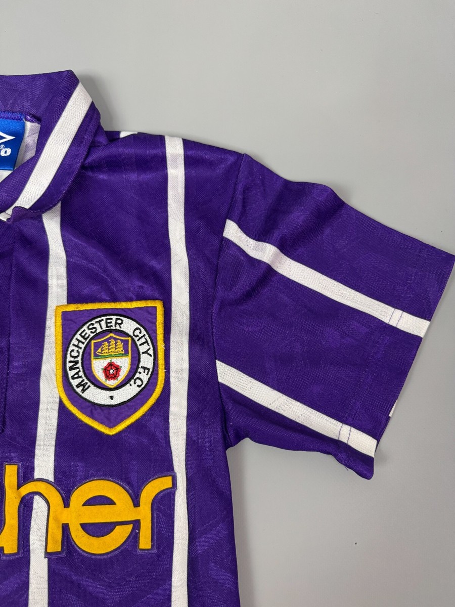 MANCHESTER CITY 1992 1994 AWAY SHIRT FOOTBALL SOCCER JERSEY