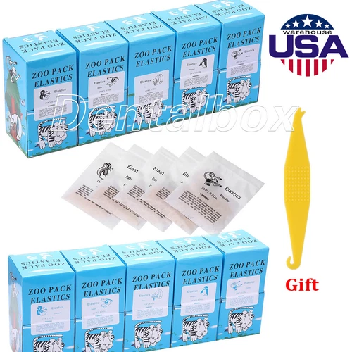 US Dental Ortho Elastics Latex Braces Rubber Bands 3.5/5.0/6.5OZ 5000Pcs/Box