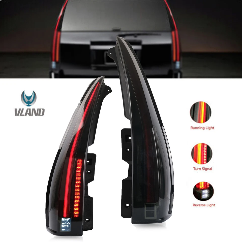 Luces traseras LED ahumadas para Cadillac Escalade / ESV 2007-2014 montaje lámpara trasera Foto 2 de 4