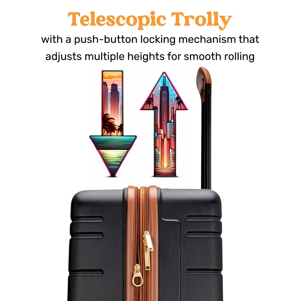 MIAMI CARRYON Brickell Juego de Equipaje Giratorio Retro Expandible de 3 Piezas Foto 4 de 4