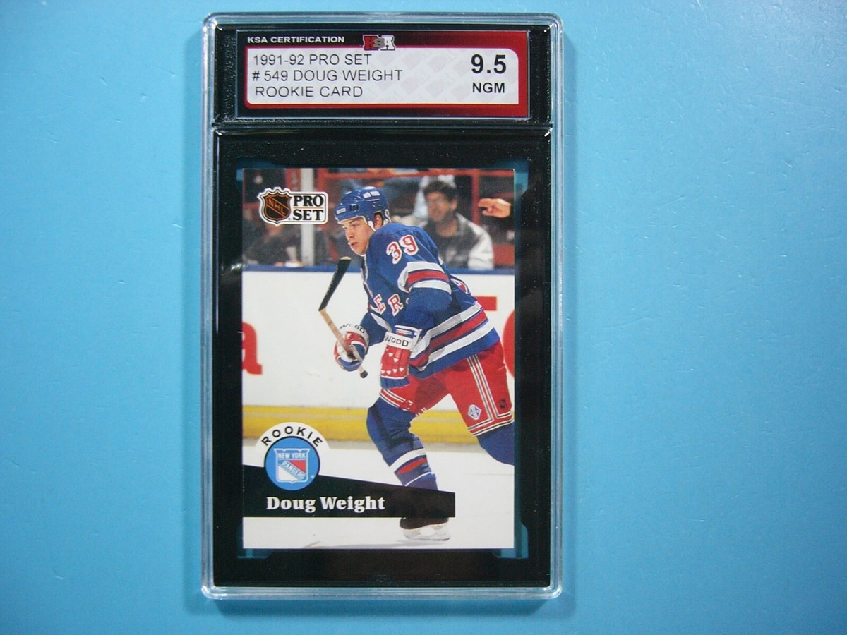 1991/92 PRO SET NHL HOCKEY CARD #549 DOUG WEIGHT ROOKIE RC KSA 9.5