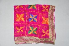 Vintage Traditional Punjabi Phulkari Hand Embroidered Bridal Wear Indian Dupatta