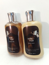 Bath Body Works Vanilla Noir Lotion 8oz Bubble Bath 10oz Rare SET New