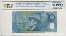 Australia 1993 Fraser Evans $10 Banknote Blue Dobell PCGS 68 PPQ