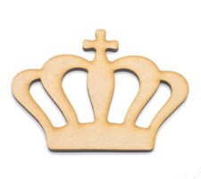 Classic Royal Crown 3mm MDF wooden craft blank shapes  Jubilee Tiara Queen King