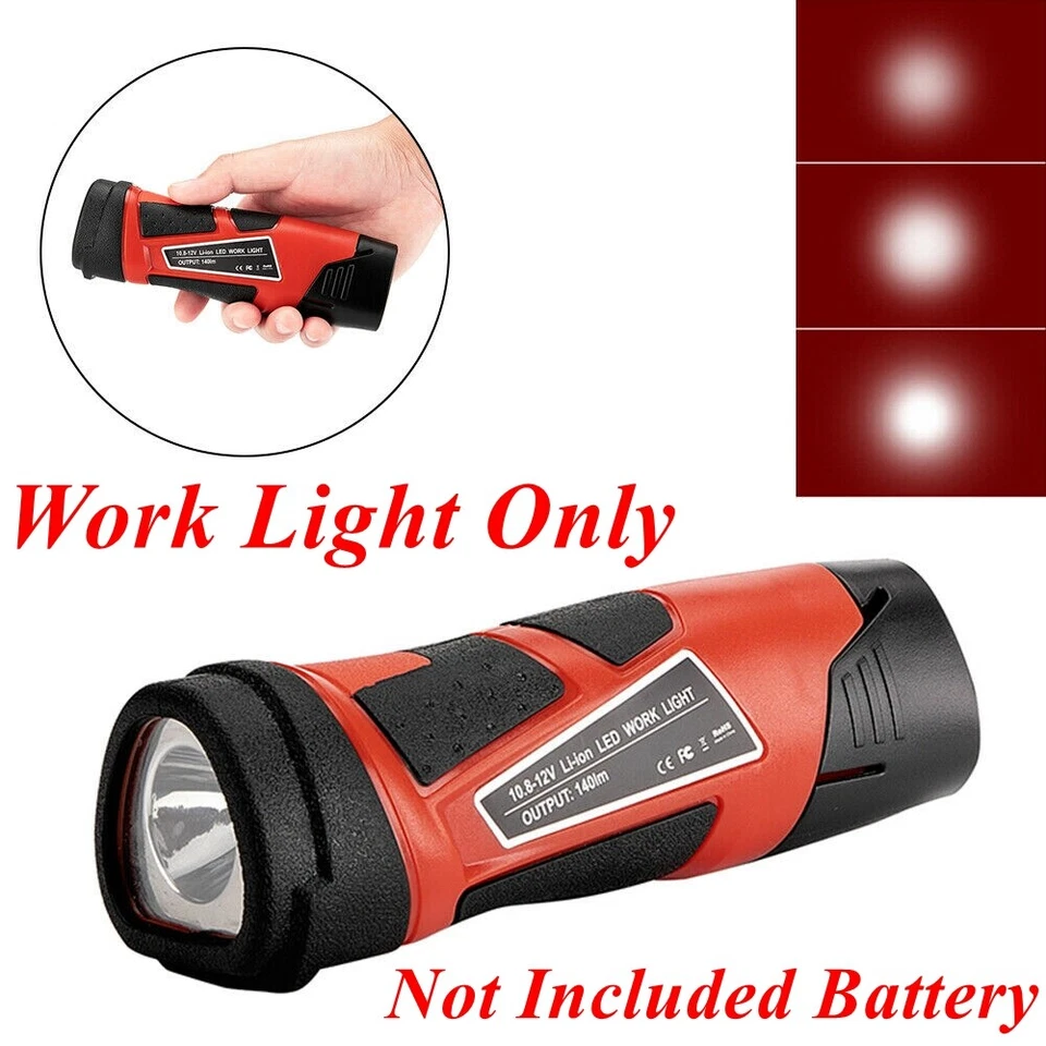 For Milwaukee 10.8V 12V Battery LED Work Light Bare Tool Portable Light - Image 3 of 4