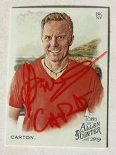 Augie Carton Brewer Podcast Host Signed Autograph 2019 Allen Ginter Topps Card +