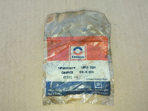 OEM # 3033879 # 15-5151 GM General Motors AC DELCO OEM new A/C ORIFICE ...