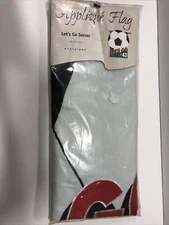Retired Flag Evergreen Applique Let's Go Soccer Ball Big Flag #43