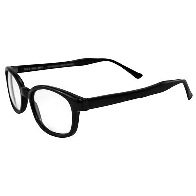 Pacific Coast Sunglasses X-KD's Biker Sunglasses Black Frame & Clear Lens
