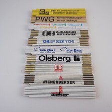 10 Zollst&ouml;cke Werbezollst&ouml;cke u.A. PWG, Wienerberger, Weber, Olsberg, von Ohle