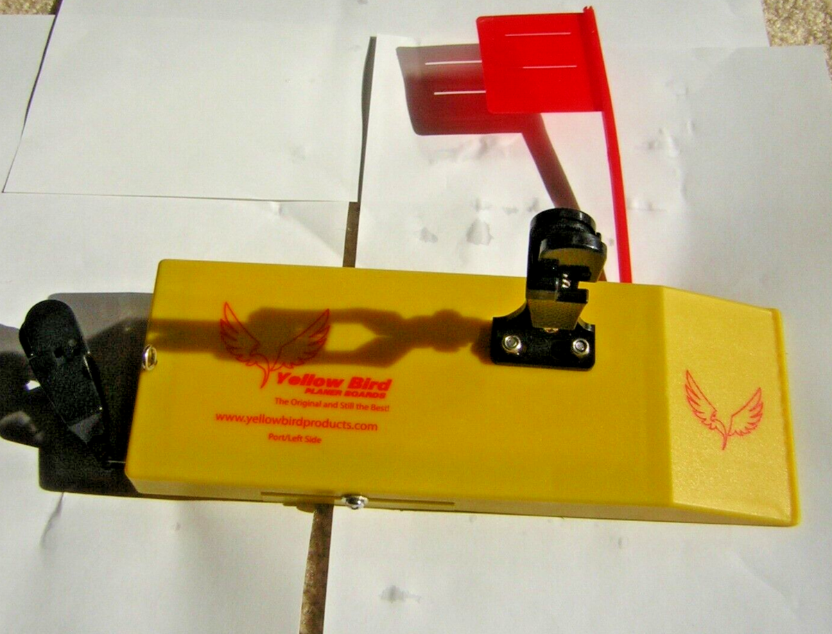 NEW Large Yellow Bird with Tattle Flag Port/Left Side Planer Board