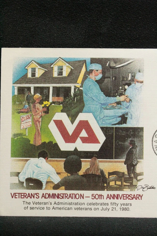 USPS FDC #1825 1980 15c Veterans Administration Fleetwood Cachet ST540 - Image 3 of 3