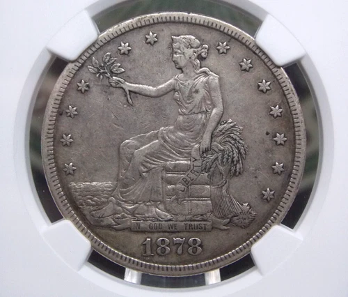 1878 "S" U.S. Silver TRADE Dollar $1 NGC XF Details #008 Extra Fine ECC&C, Inc.