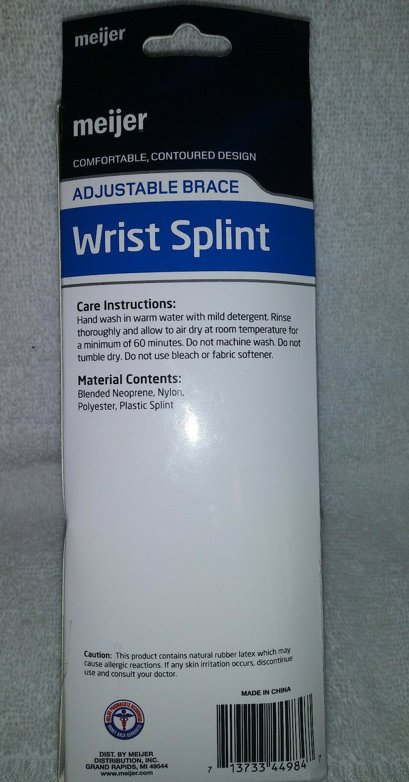 Meijer Adjustable Wrist Brace Splint Right Hand One Size Brand New eBay