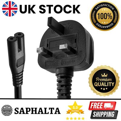2-PIN NETZKABEL FÜR Samsung UE55NU7470 UE55NU7500 UE55NU7670 UE55NU8000 TV