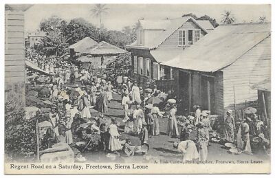 Regent Road on a Saturday Freetown Sierra Leone Poststempel 1909 - A Lisk Carew