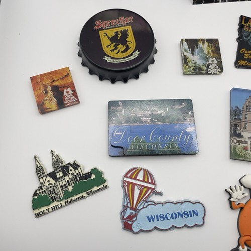 Lots Of Wisconsin Souvenir Travel Magnets 12 & 4 Harley Davidson Postcards - Picture 2 of 6