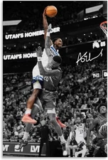 NBA Edwards Dunking Wall Art Poster - Unframed Version