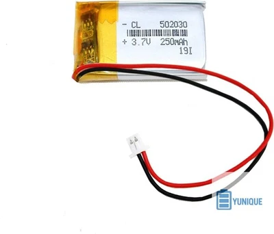 Batterie Li-ion 3.7V 250mAh 502030 avec circuit de protection pour appareils ... - Photo 1/4