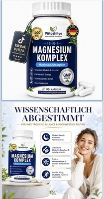 Magnesium-Komplex hochdosiert Natürliche Elemente 15-in-1
