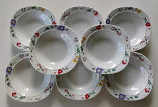 MIKASA - PARKVIEW - FINE PORCELAIN SOUP BOWLS - SET OF 8