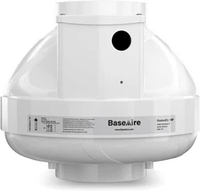 BaseAire 237 CFM Radon Mitigation Fan for Indoor Outdoor Exhaust Ventilation New