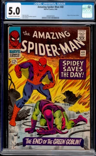 Amazing Spider-Man #40 Marvel Comics 1966 Origin Green Goblin CGC 5.0