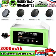 3000mAh 14.4V Li-ion Battery for Ecovacs Deebot N79 N79S N79SE DN622 11S 30C 12