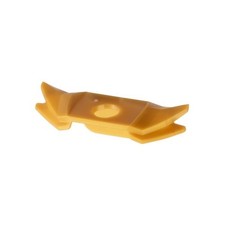 LEGO - Minifig, Armor Shoulder Pads Wide with Double Flaps - Pearl Gold