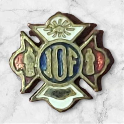 Vintage Independent Order of Foresters IOF Lapel Pin Red White Blue