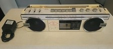 VIntage Sharp QT70Z W White AM/FM/SW Cassette Boombox AC Adapter Tested